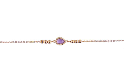 Bloom Petit Flower Amethyst String Bracelet in String in Rose Gold – AS29